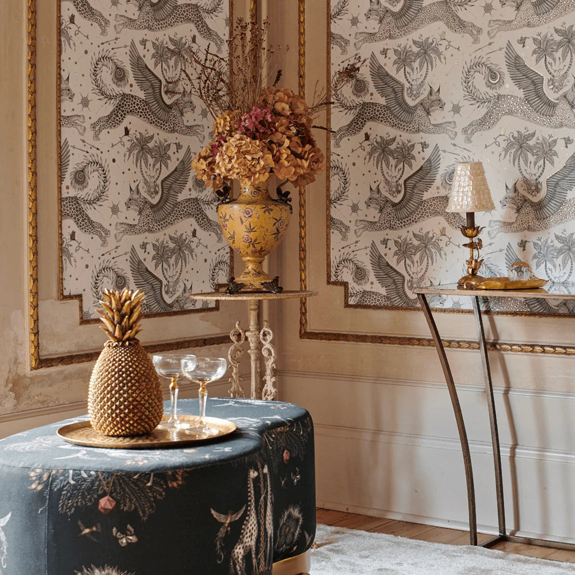 Creatura Linen Fabric - Black - Emma J Shipley