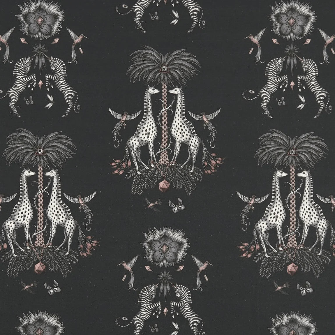 Creatura Linen Fabric - Black - Emma J Shipley