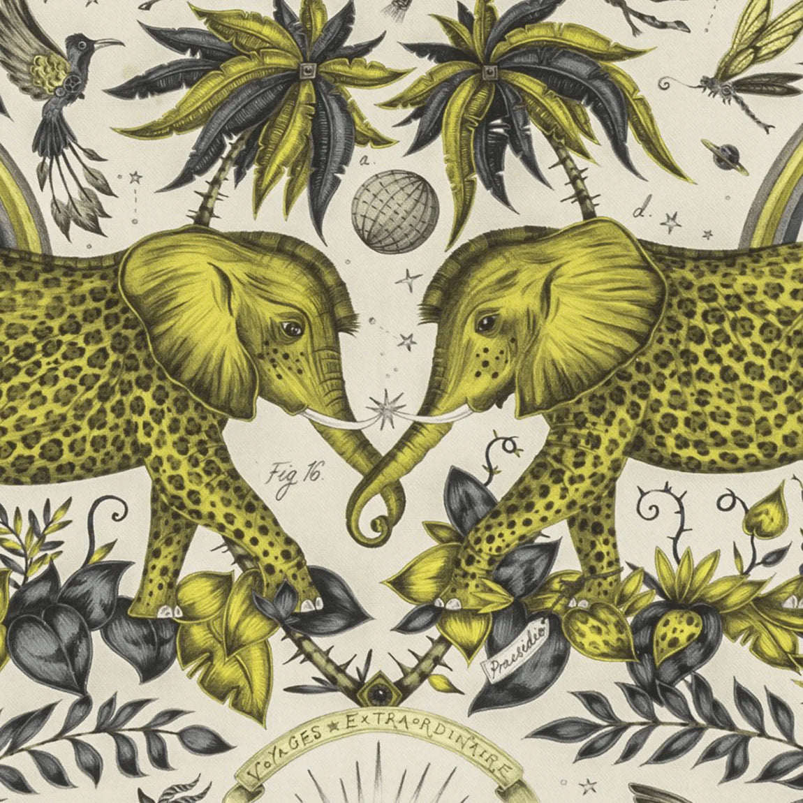 Zambezi Linen Fabric - Green - Emma J Shipley