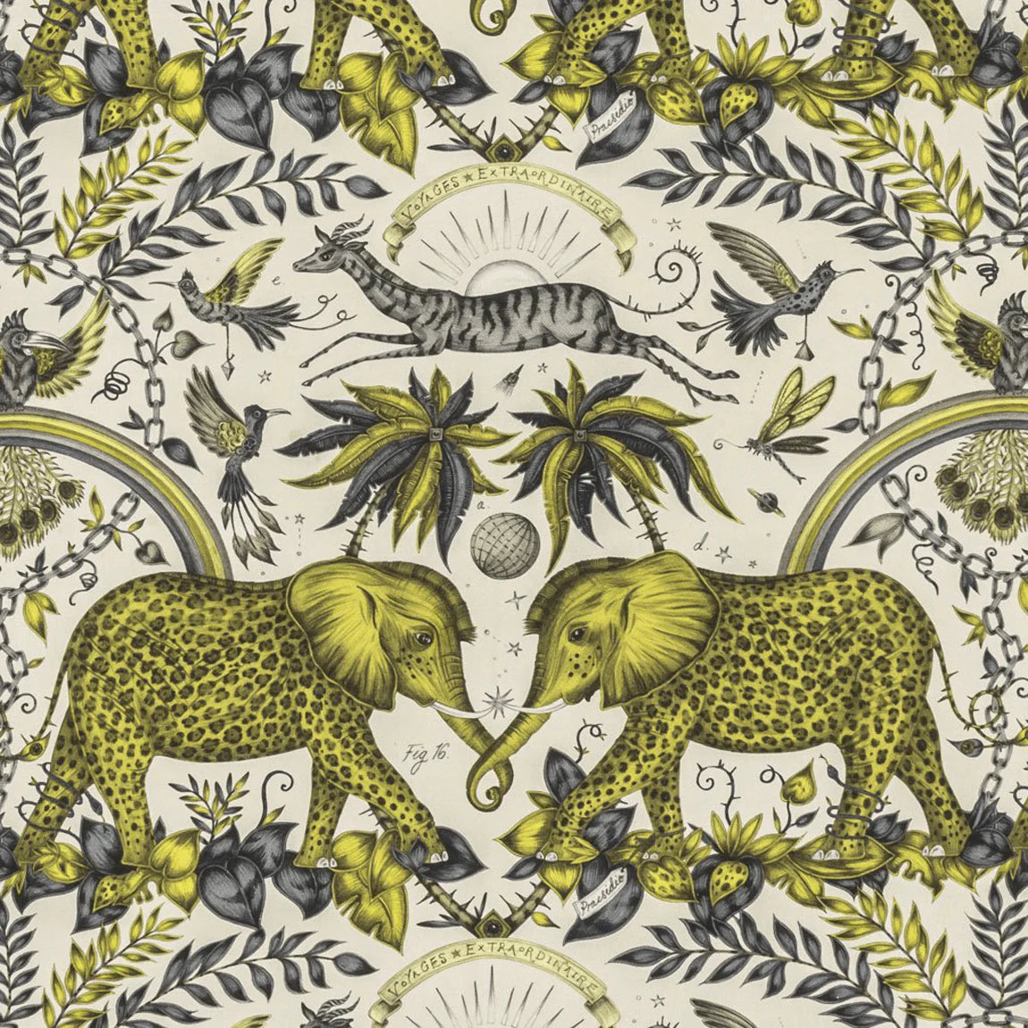 Zambezi Linen Fabric - Green - Emma J Shipley