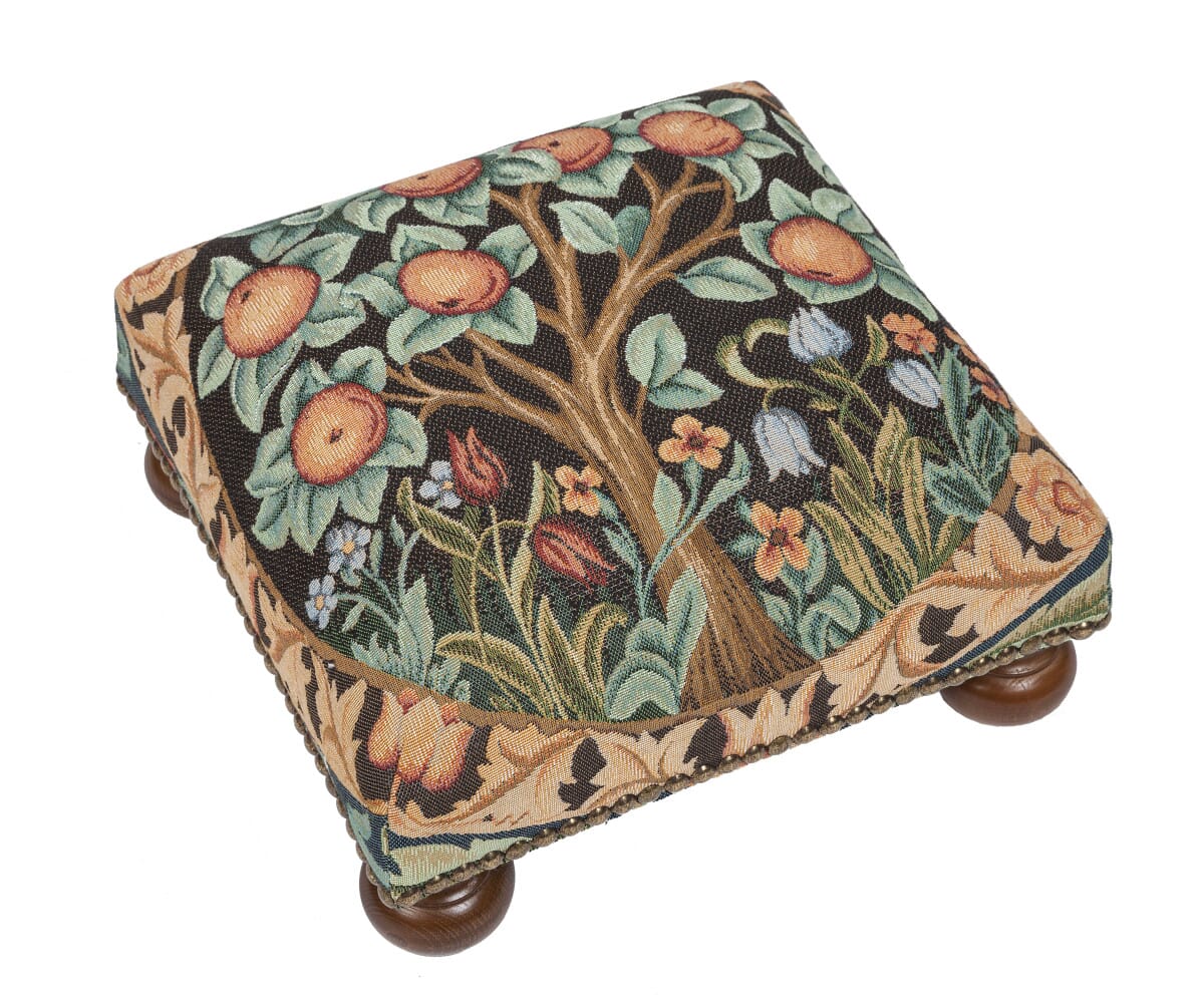 Orange Tree Tapestry Footstool