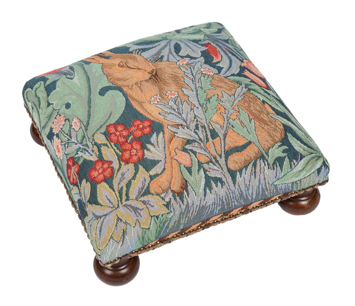 Morris Hare Right Tapestry Footstool