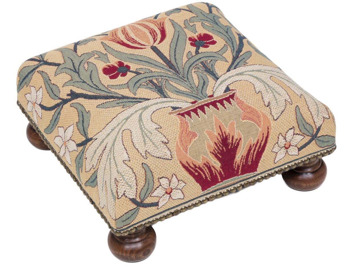 Morris Tulip Tapestry Footstool