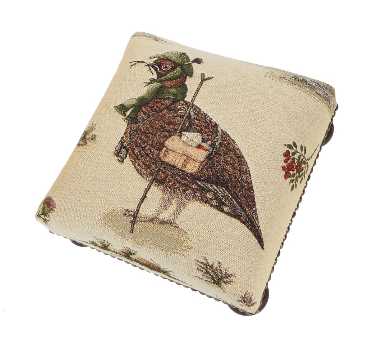 Henry Grouse Tapestry Footstool