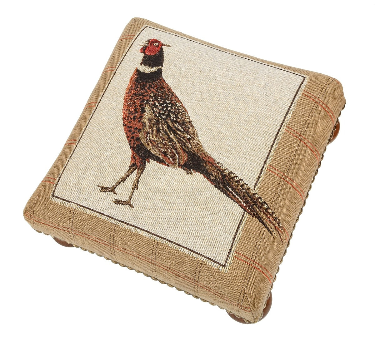 Strutting Pheasant Tapestry Footstool