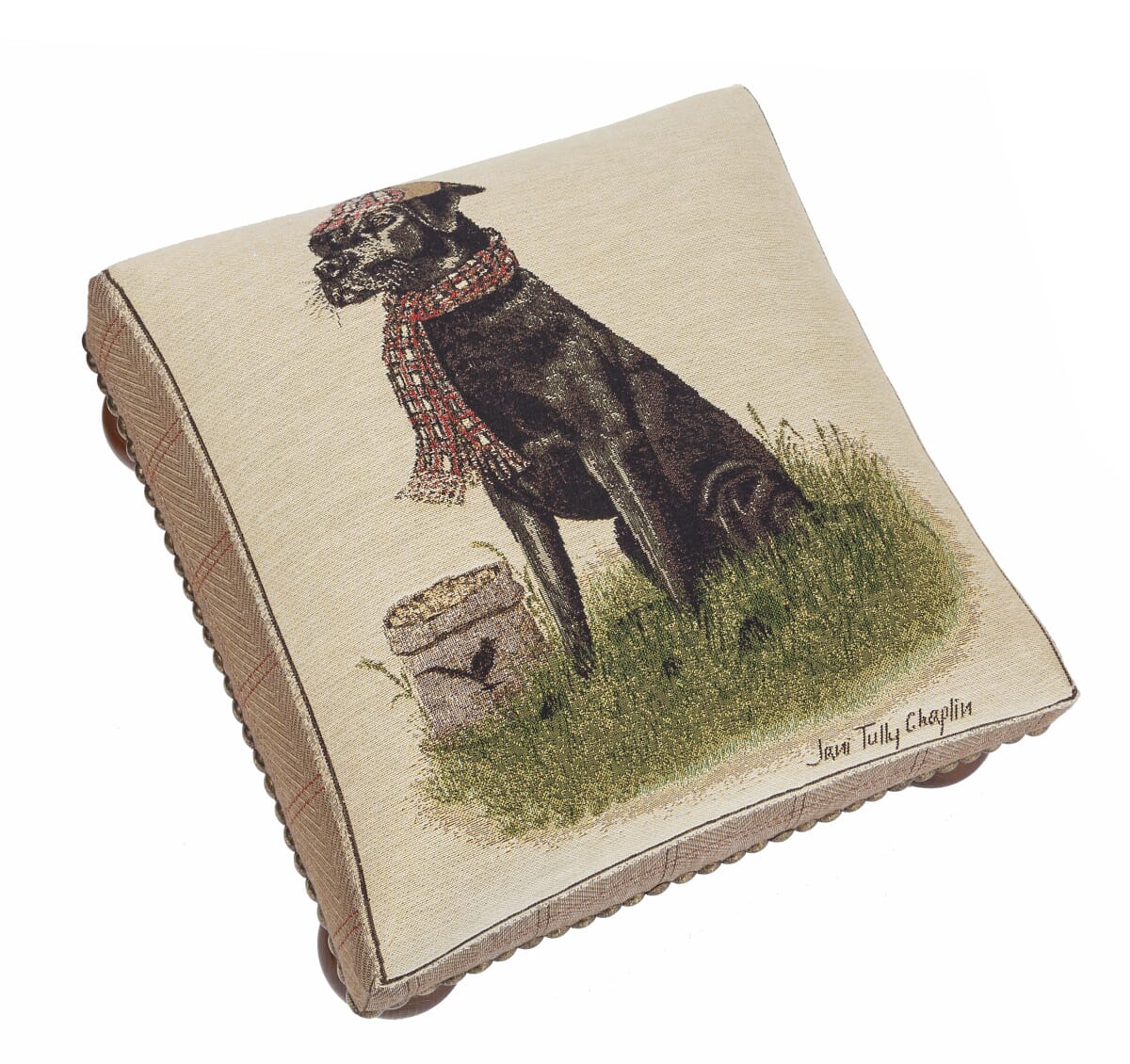 Sir Lancelot Labrador Tapestry Footstool