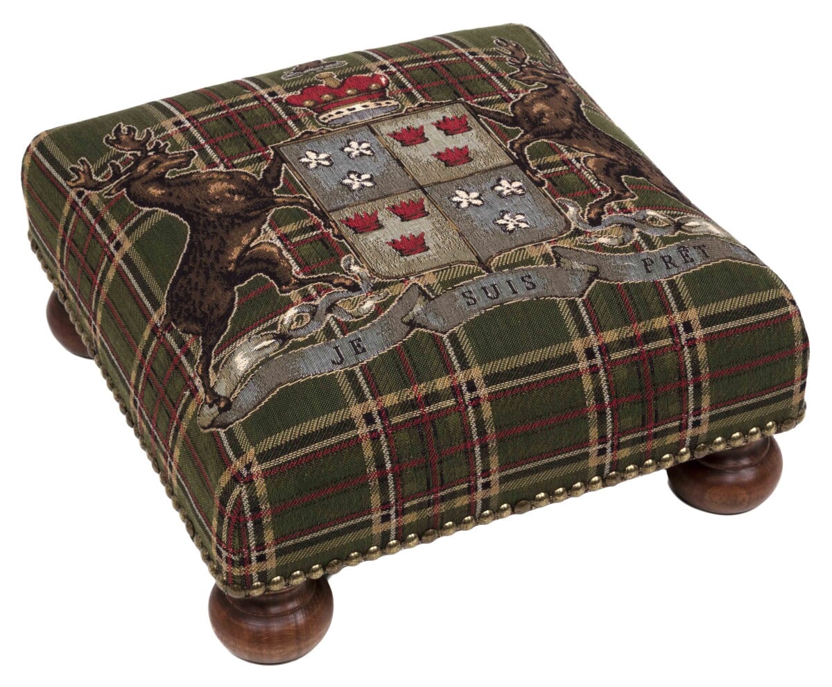 Highland Heritage Green Tapestry Footstool