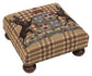 Highland Heritage Beige Tapestry Footstool