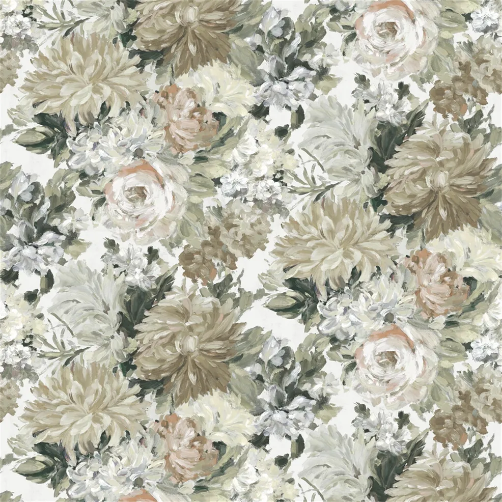 Fleurs D Artistes Chalk Fabric
