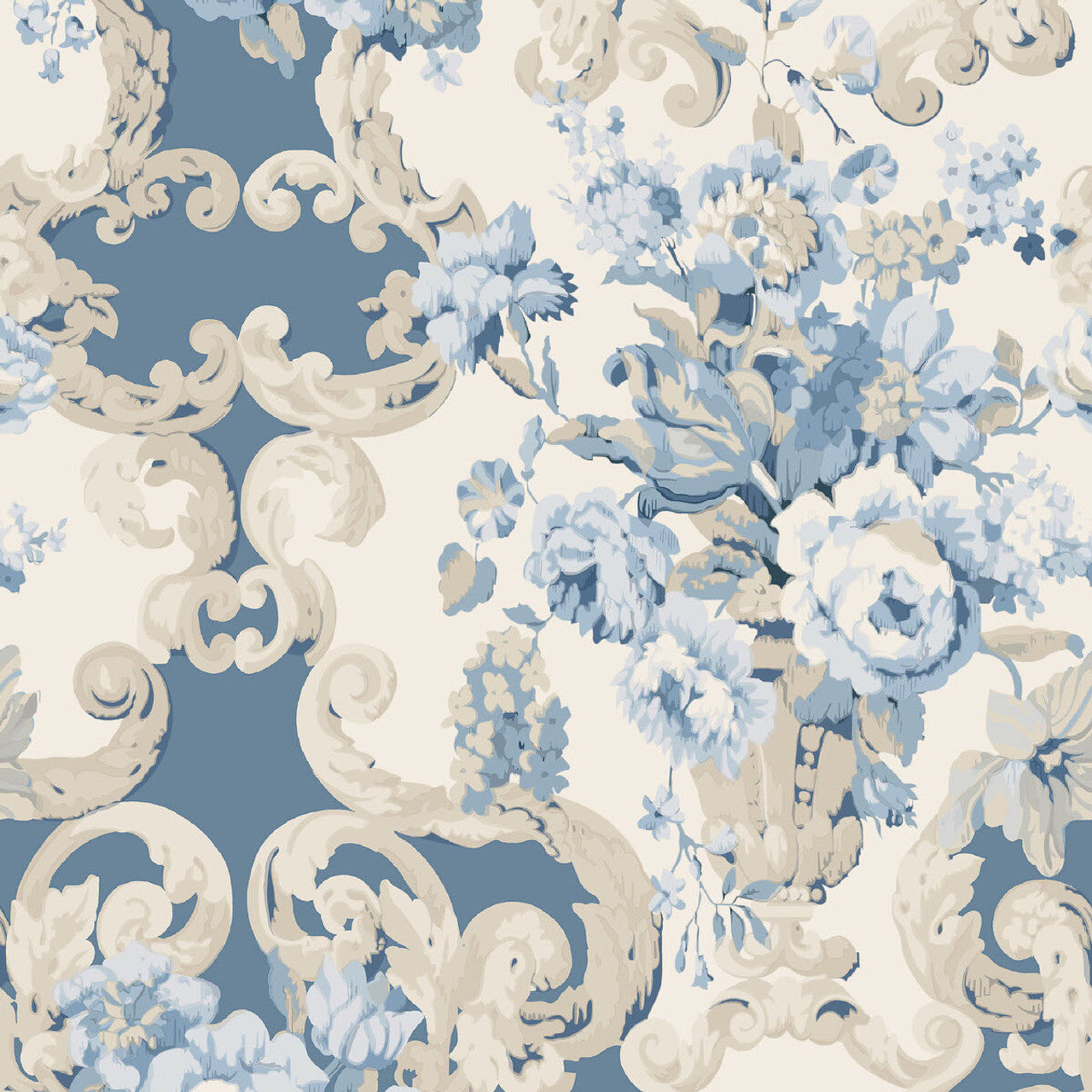 Floral Rococo Wallpaper