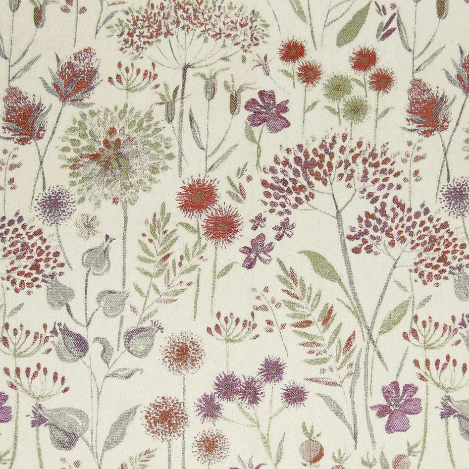 Flora Cream Plum Fabric