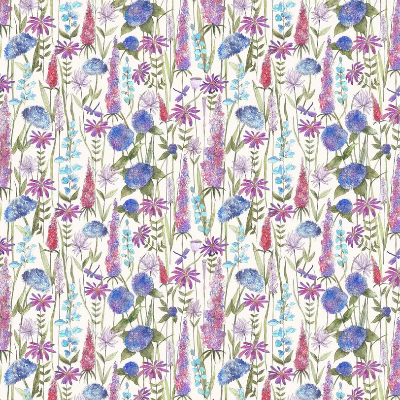Florabunda Bluebell Ecru Ann Fabric
