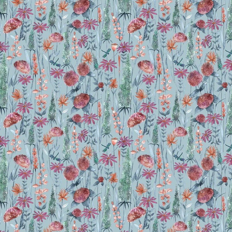 Florabunda Cornflower Fabric