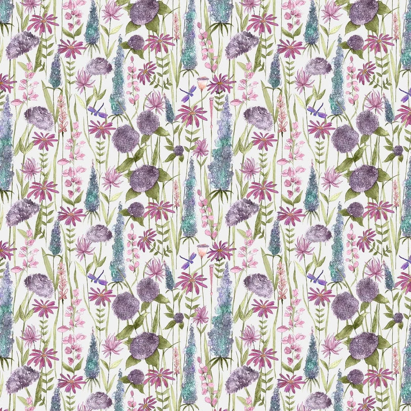 Florabunda Verde Linen Fabric