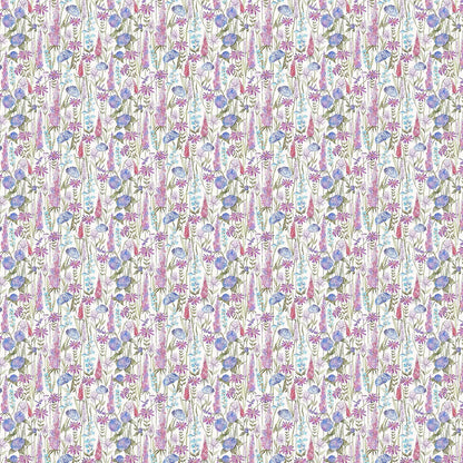 Florabunda Bluebell Ecru Lomond Pima Lawn Cotton - Dress Fabric