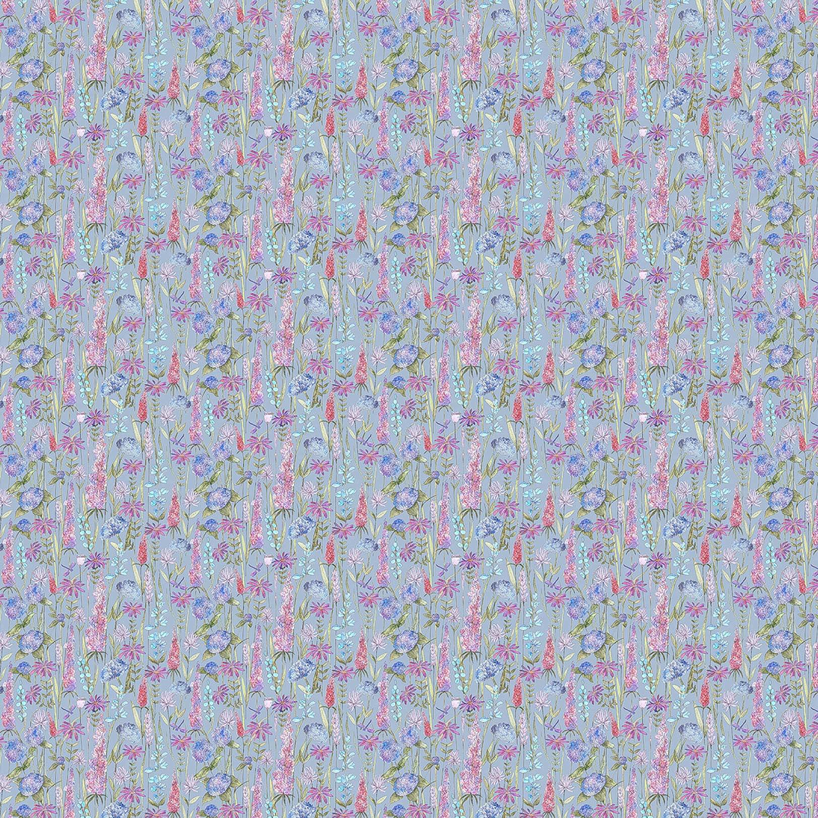 Florabunda Bluebell Lomond Pima Lawn Cotton - Dress Fabric