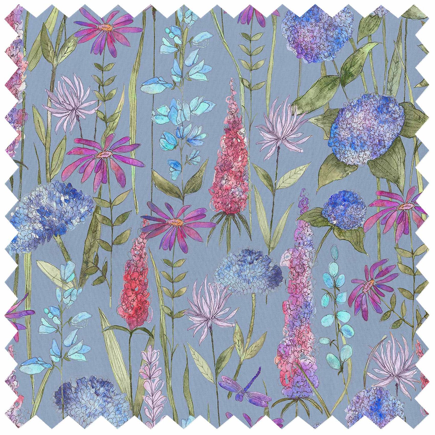 Florabunda Bluebell Lomond Pima Lawn Cotton - Dress Fabric