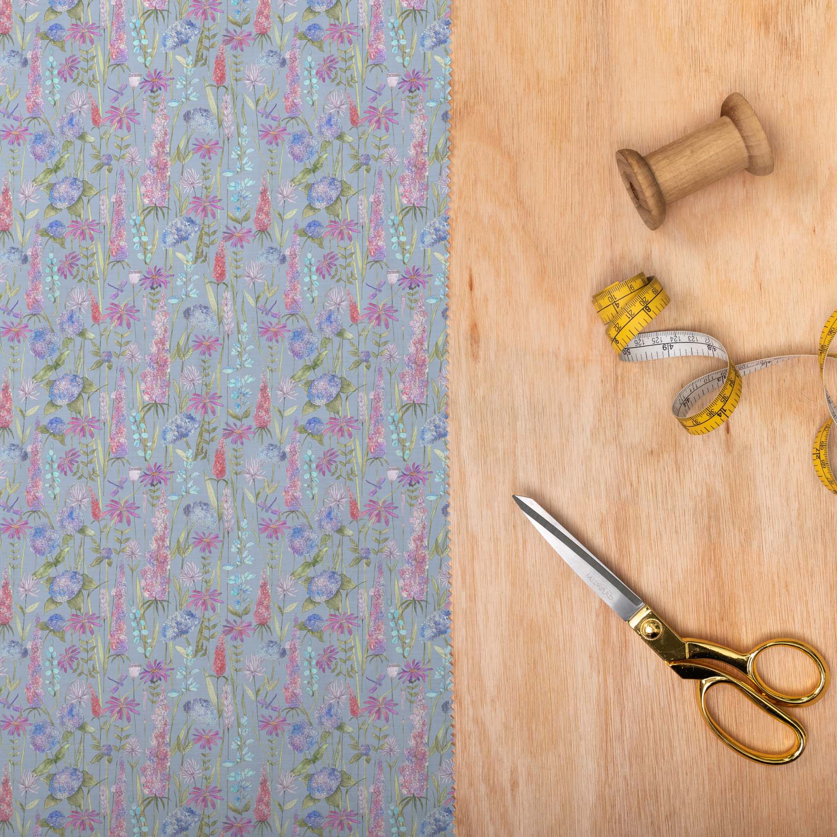 Florabunda Bluebell Lomond Pima Lawn Cotton - Dress Fabric