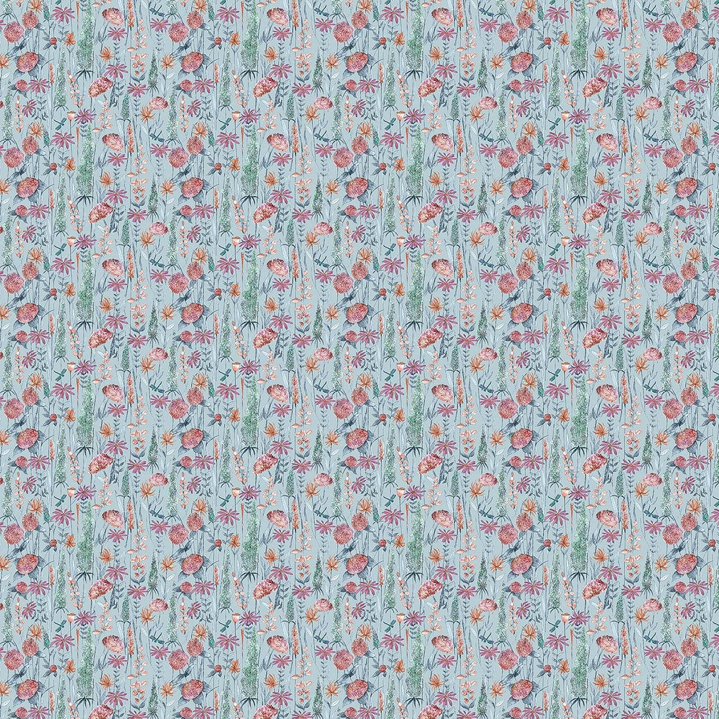 Florabunda Cornflower Lomond Pima Lawn Cotton - Dress Fabric