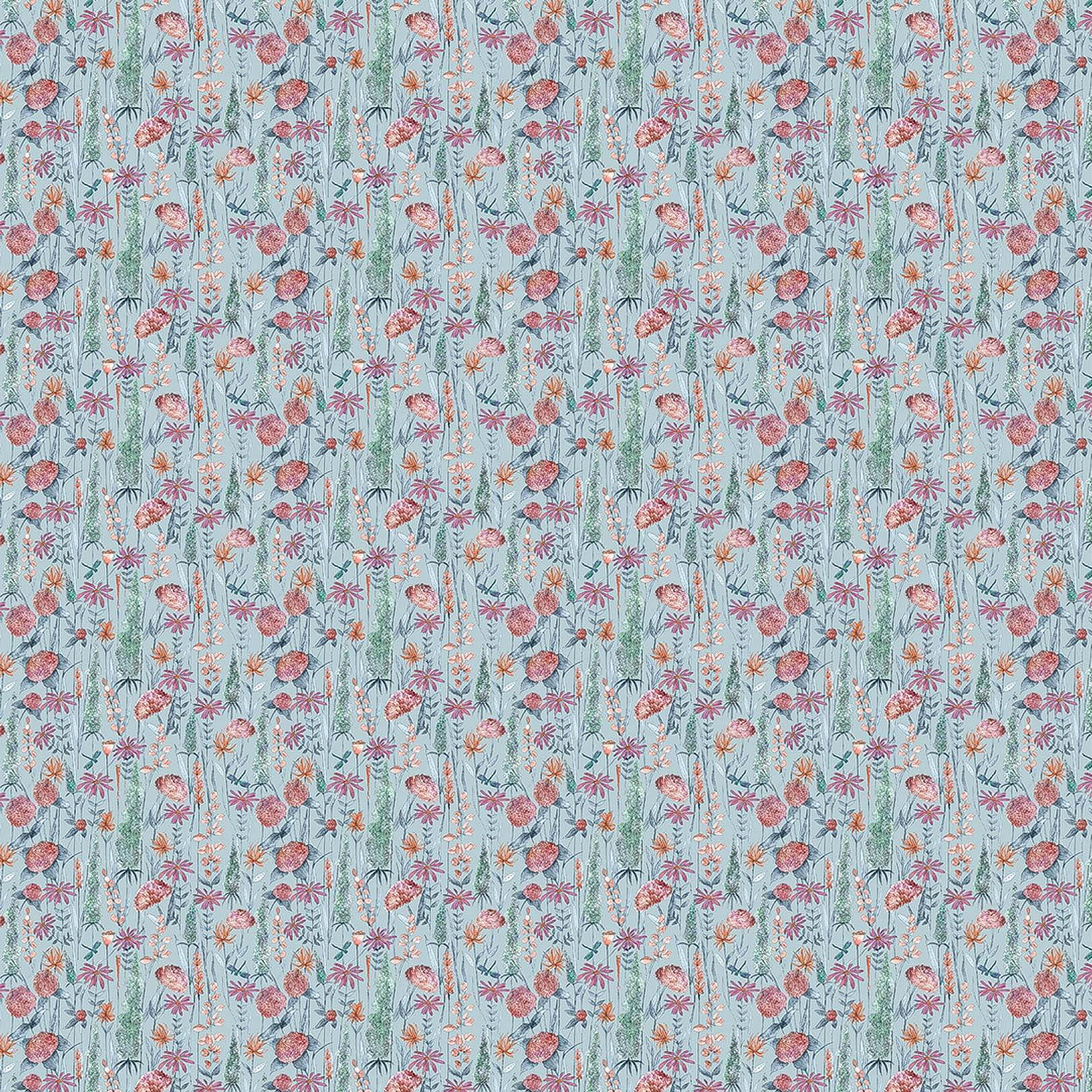 Florabunda Cornflower Lomond Pima Lawn Cotton - Dress Fabric
