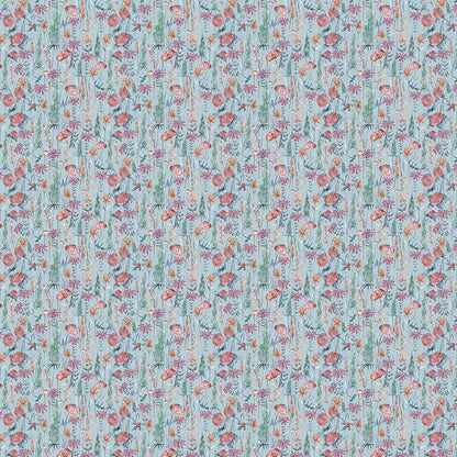 Florabunda Cornflower Lomond Pima Lawn Cotton - Dress Fabric
