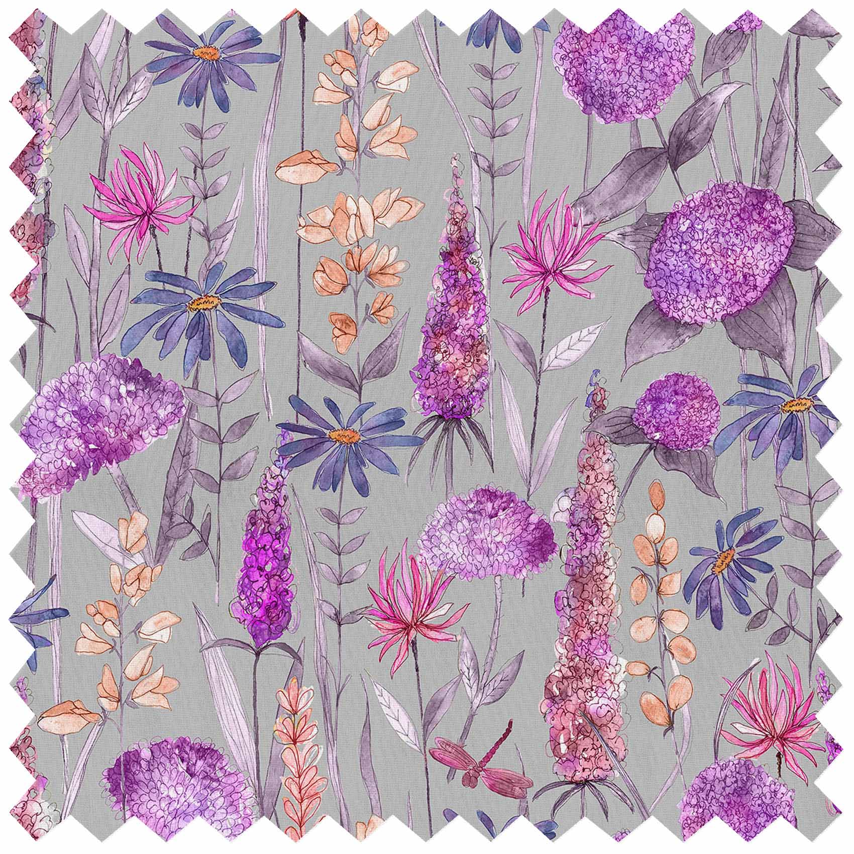 Florabunda Fuchsia Lomond Pima Lawn Cotton - Dress Fabric