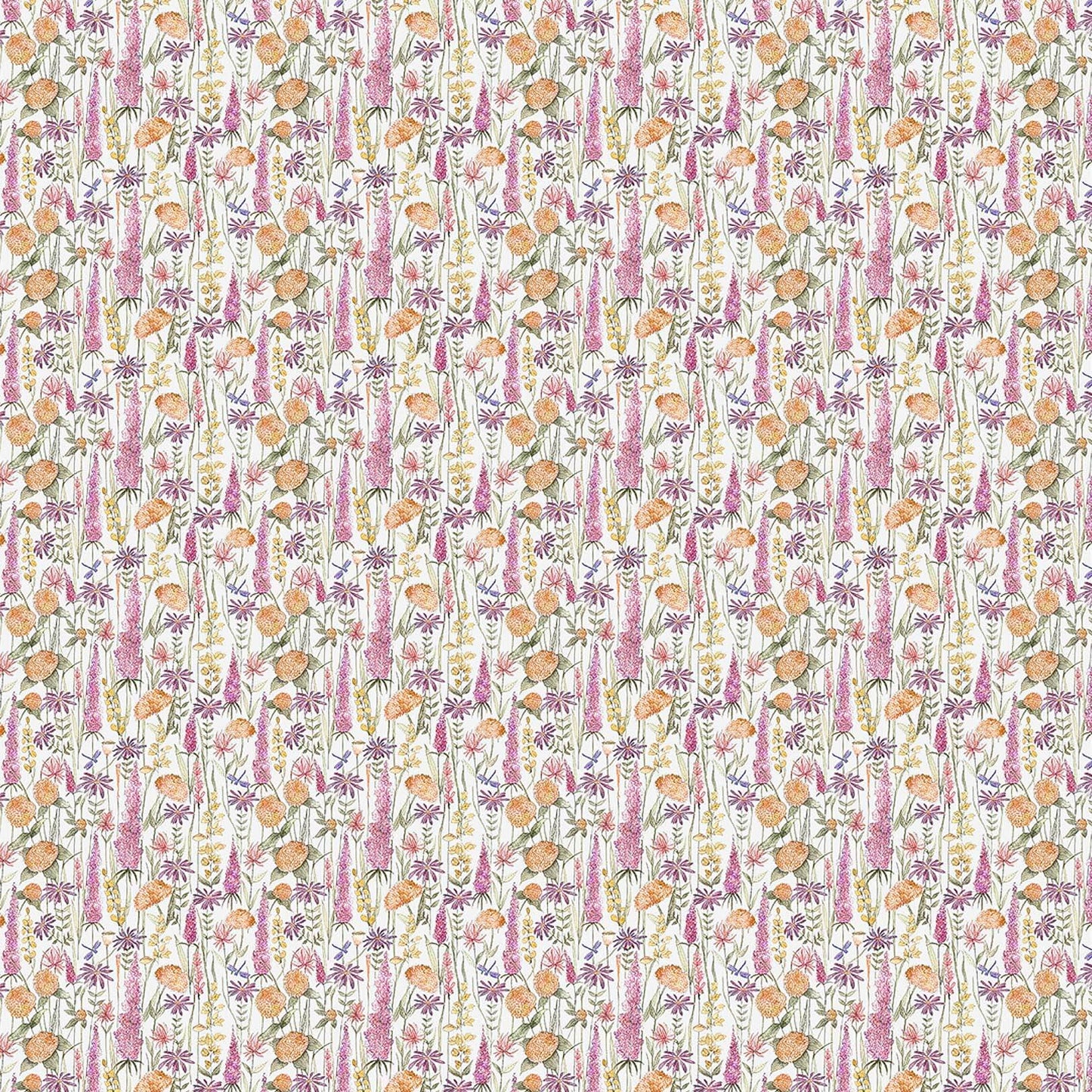 Florabunda Russet Linen Lomond Pima Lawn Cotton - Dress Fabric