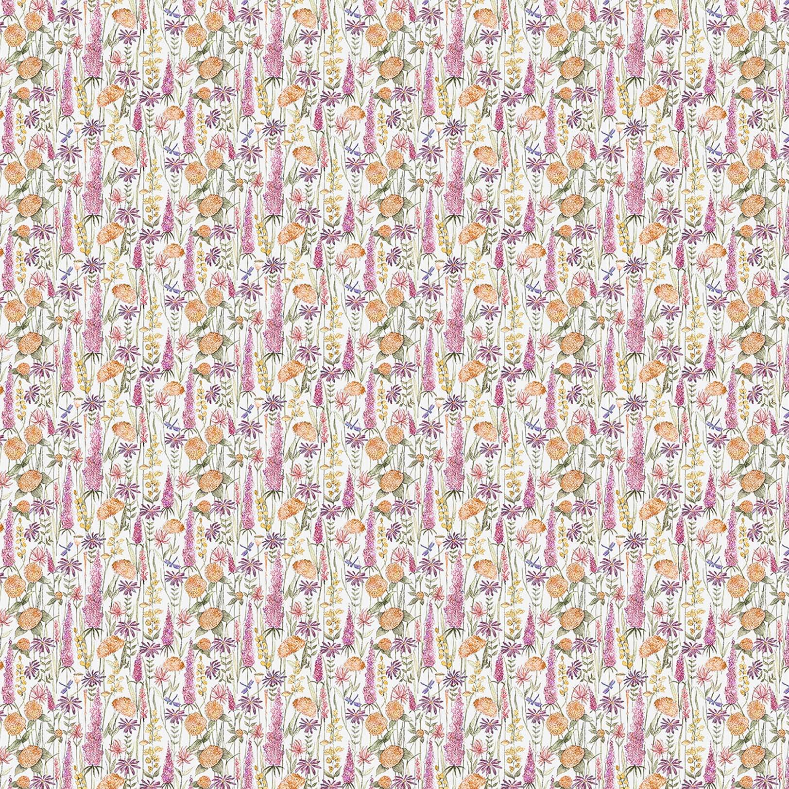 Florabunda Russet Linen Lomond Pima Lawn Cotton - Dress Fabric