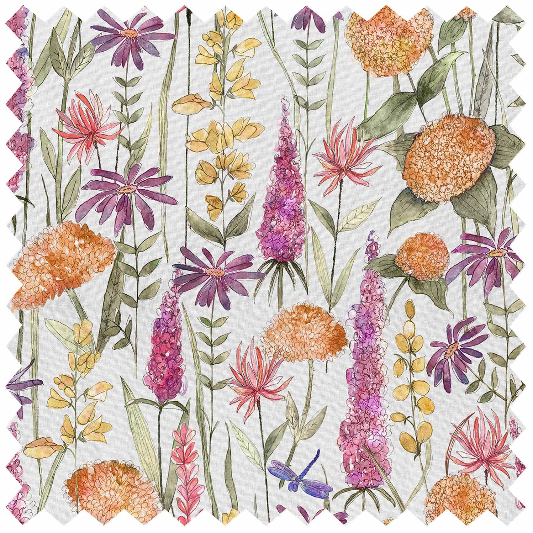 Florabunda Russet Linen Lomond Pima Lawn Cotton - Dress Fabric