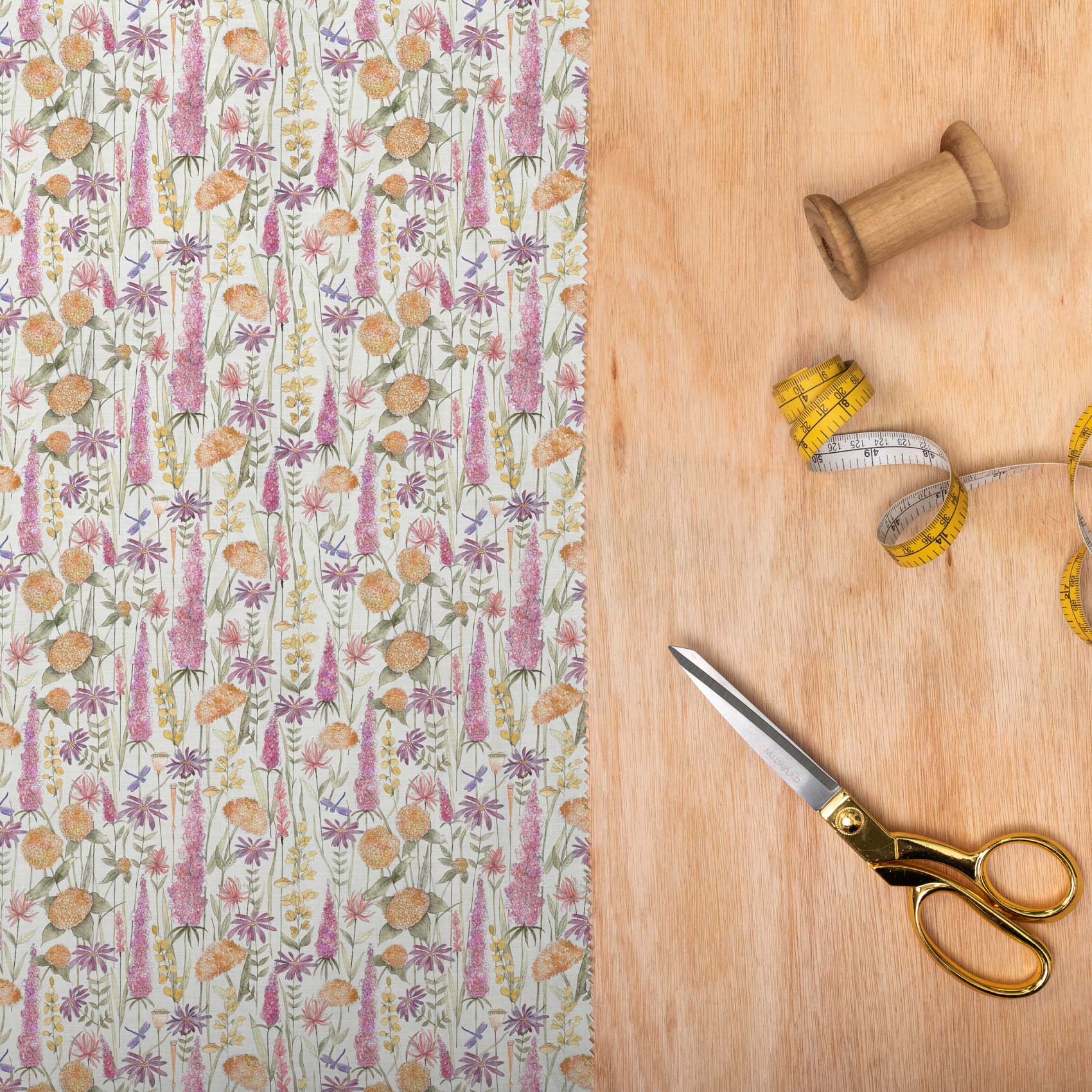 Florabunda Russet Linen Lomond Pima Lawn Cotton - Dress Fabric