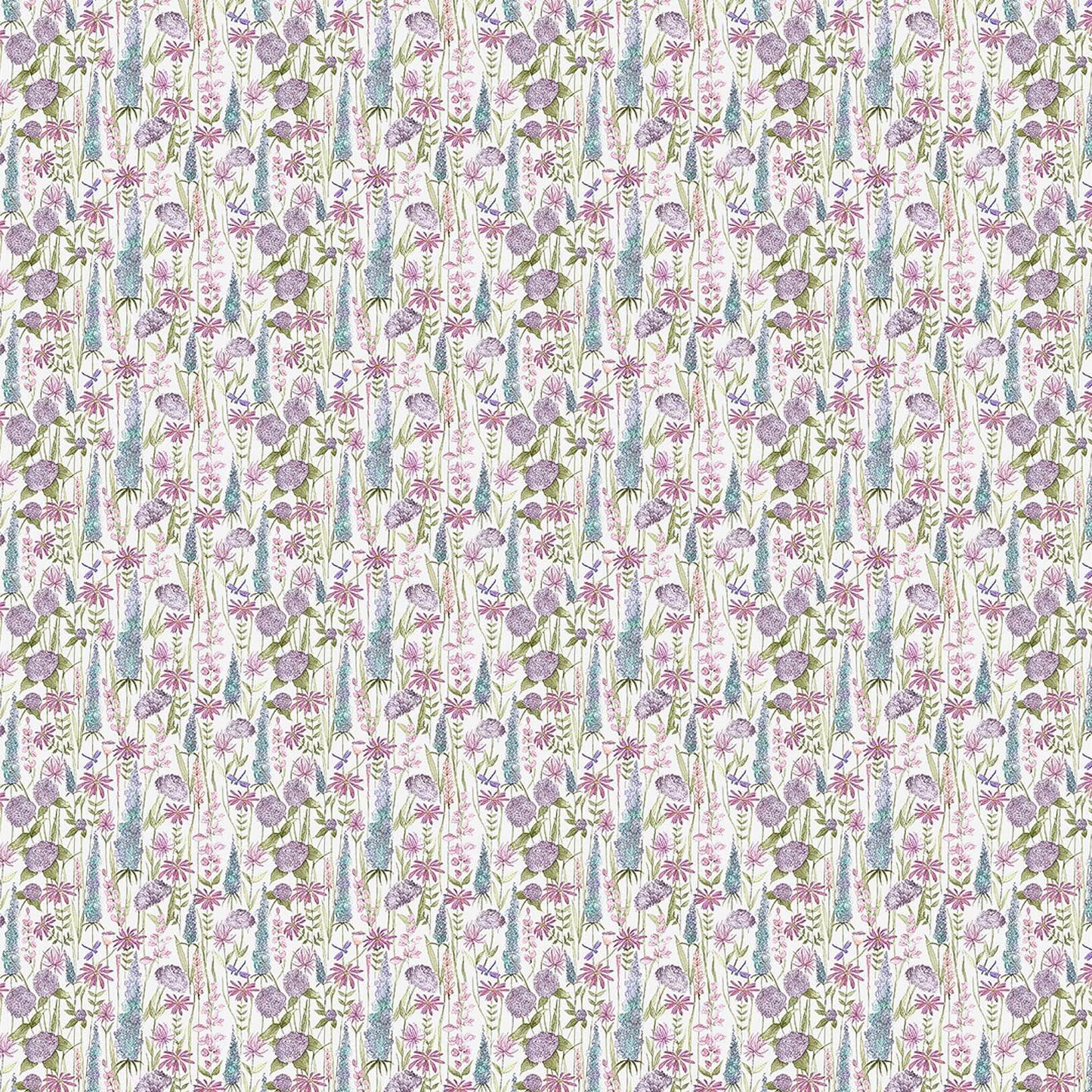 Florabunda Verde Linen Lomond Pima Lawn Cotton - Dress Fabric