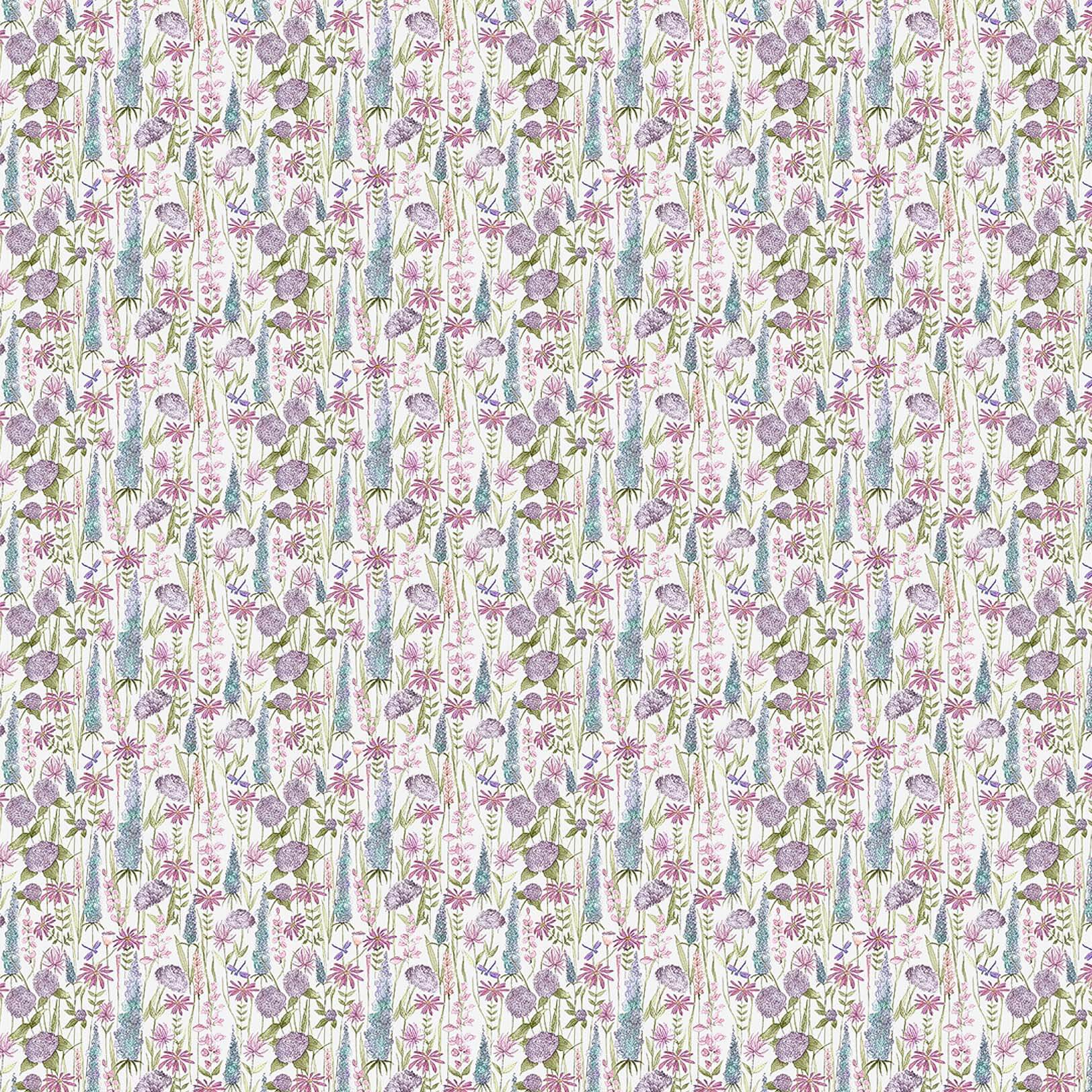 Florabunda Verde Linen Lomond Pima Lawn Cotton - Dress Fabric