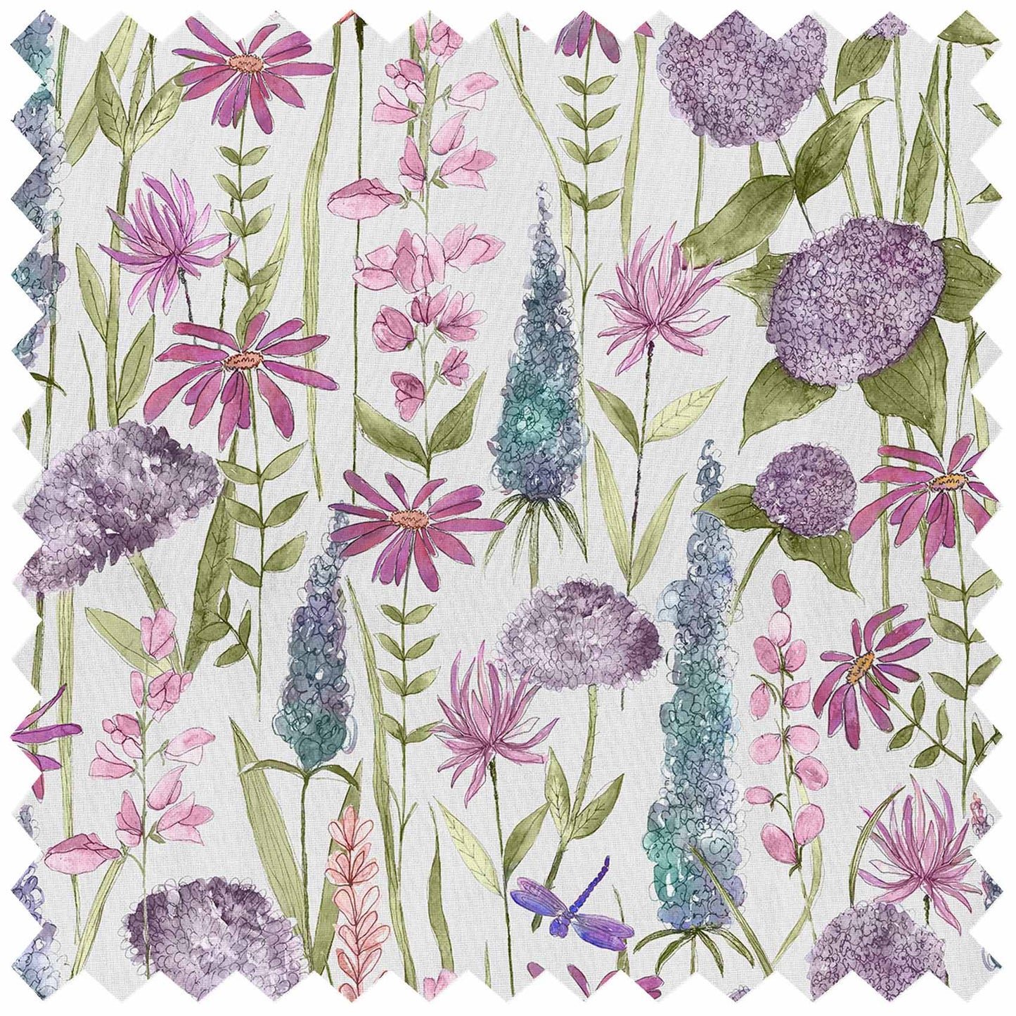 Florabunda Verde Linen Lomond Pima Lawn Cotton - Dress Fabric