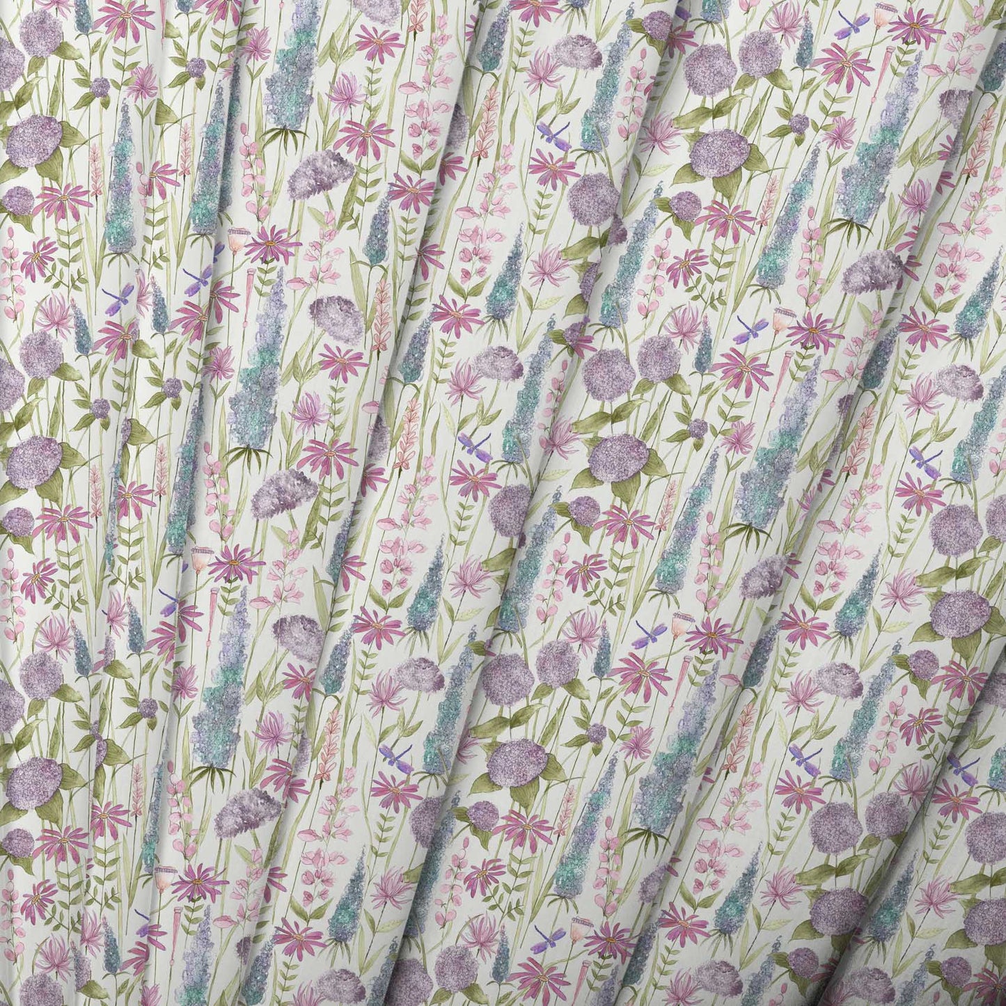 Florabunda Verde Linen Lomond Pima Lawn Cotton - Dress Fabric