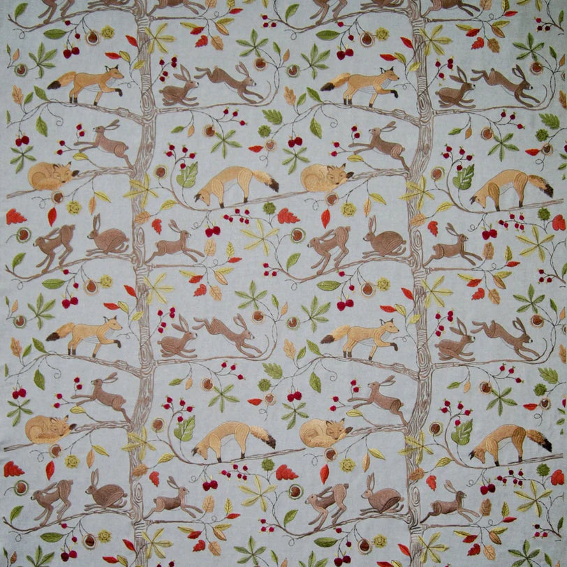 Fox And Hare Linen Fabric