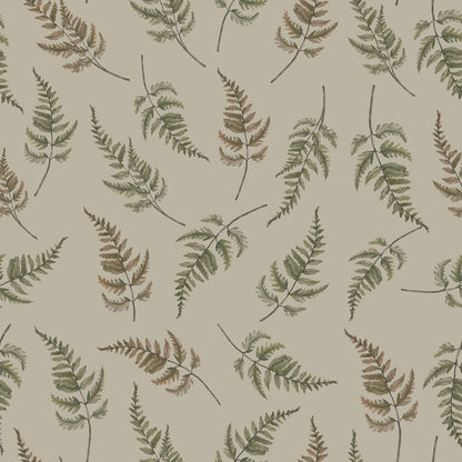 Falling Ferns Wallpaper - Soft Beige - Summer Gray
