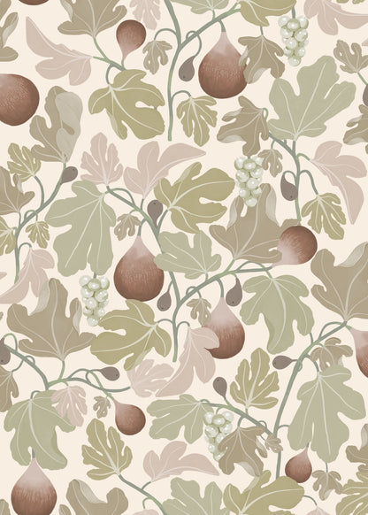 Figs Wallpaper - Beige - Summer Gray
