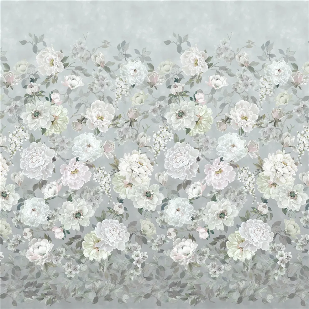 Fleur Blanche Wallpaper - Platinum - PDG1172/02 - Designers Guild