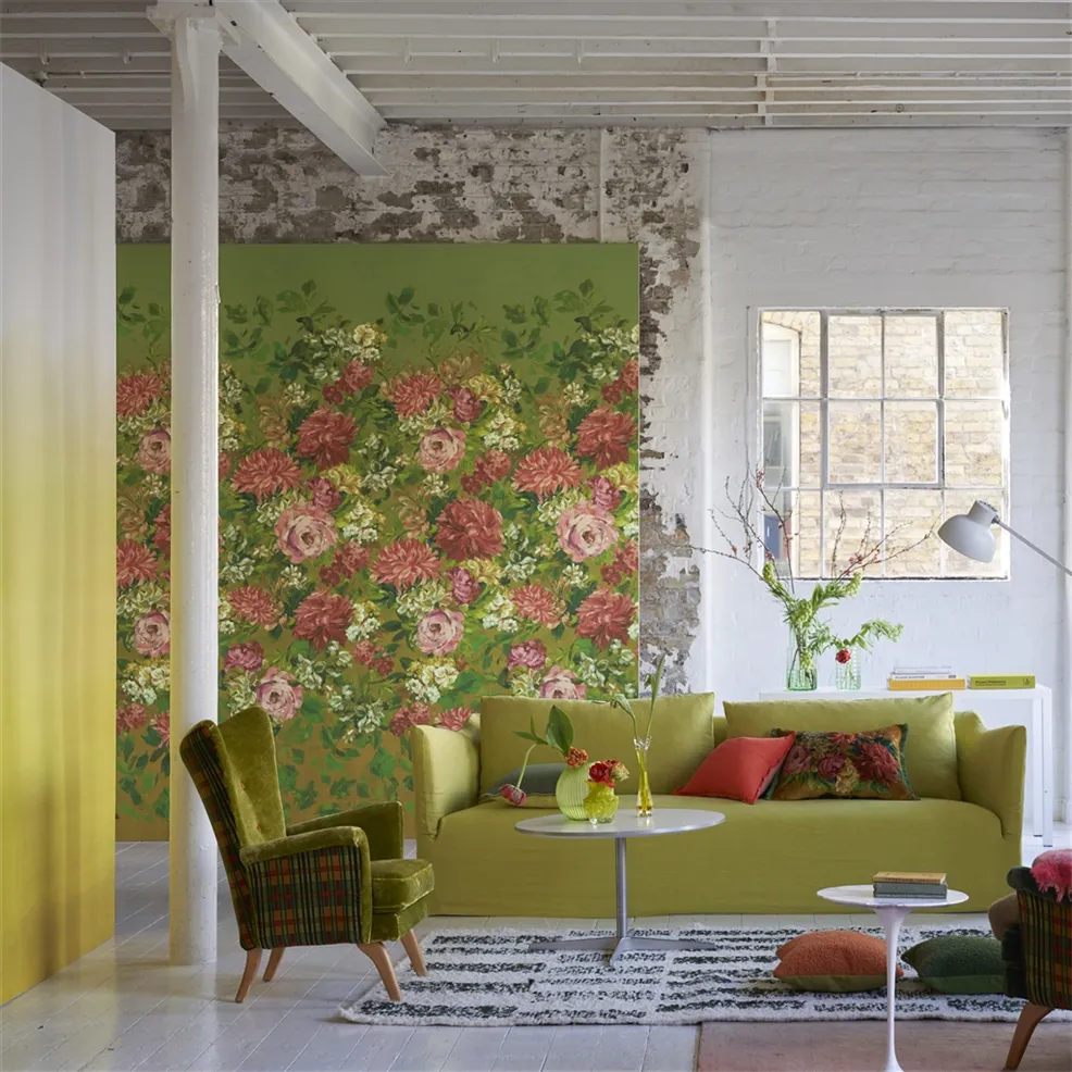 Fleurs D Artistes Wallpaper - Terracotta - PDG1170/02 - Designers Guild