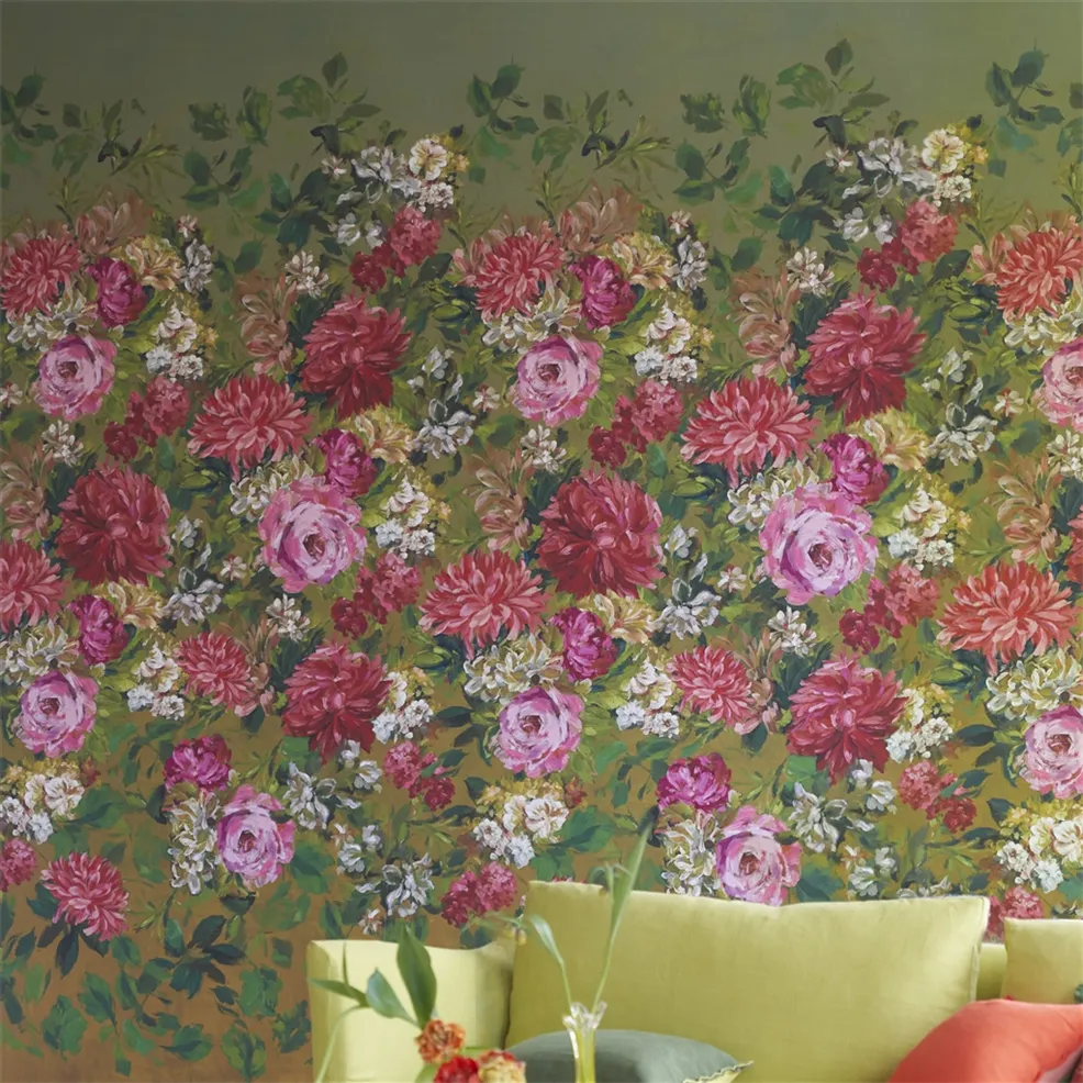 Fleurs D Artistes Wallpaper - Terracotta - PDG1170/02 - Designers Guild