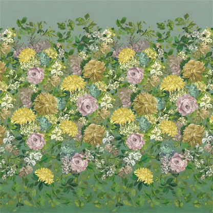 Fleurs D Artistes Wallpaper - Vintage Green - PDG1170/01 - Designers Guild