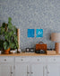 Florence Wallpaper - Blue - Summer Gray
