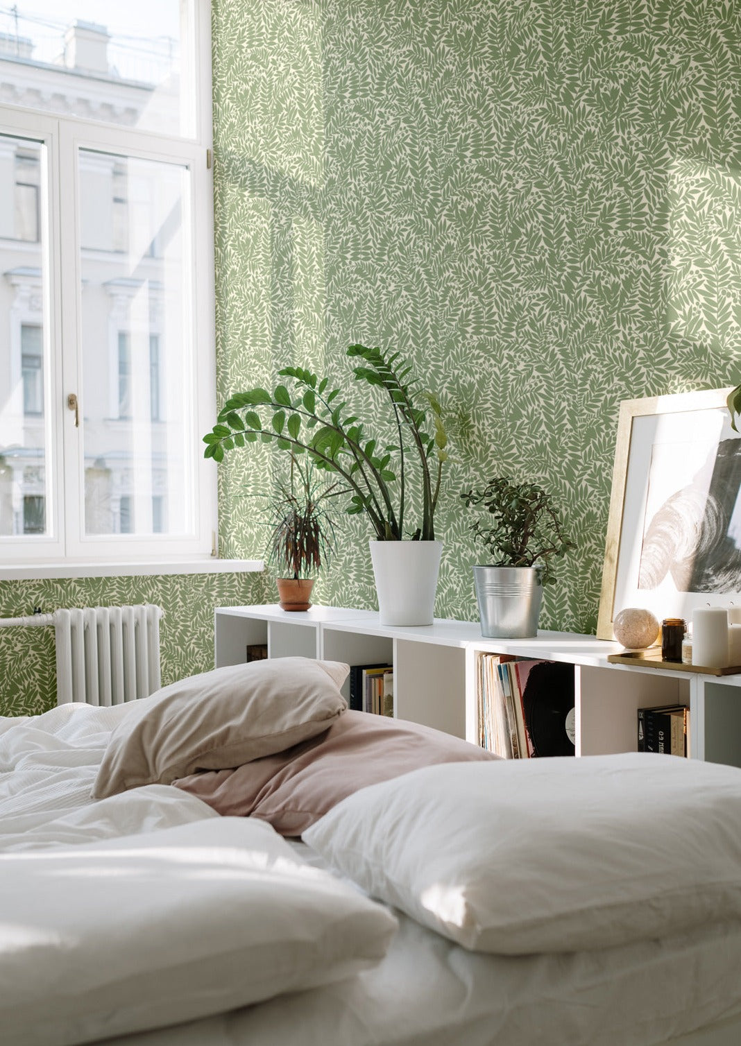 Florence Wallpaper - Green - Summer Gray
