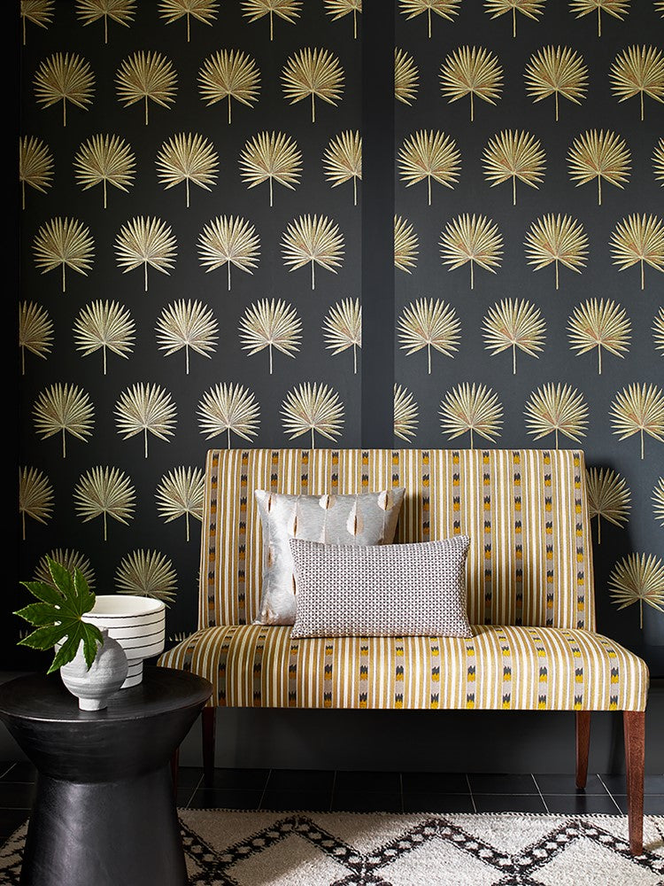 Fortunei Wallpaper - Black/Gold - J182W-06 - Jane Churchill