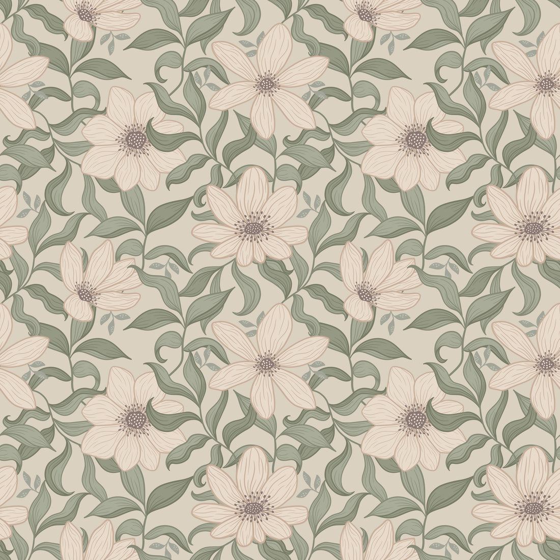 Fredrik Wallpaper - Spring - Summer Gray

