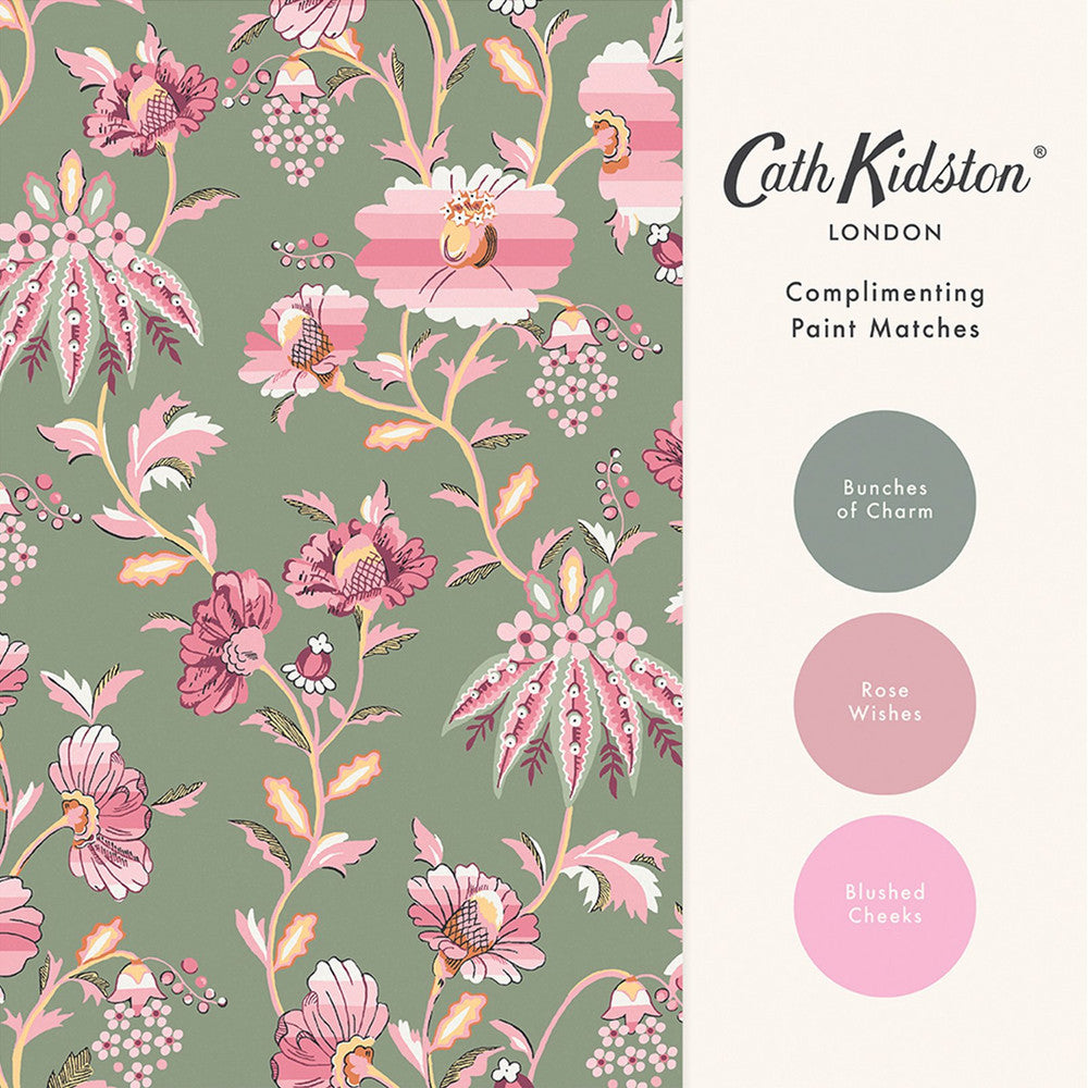 Friendship Garden Wallpaper - Sage - 125524 - Cath Kidston