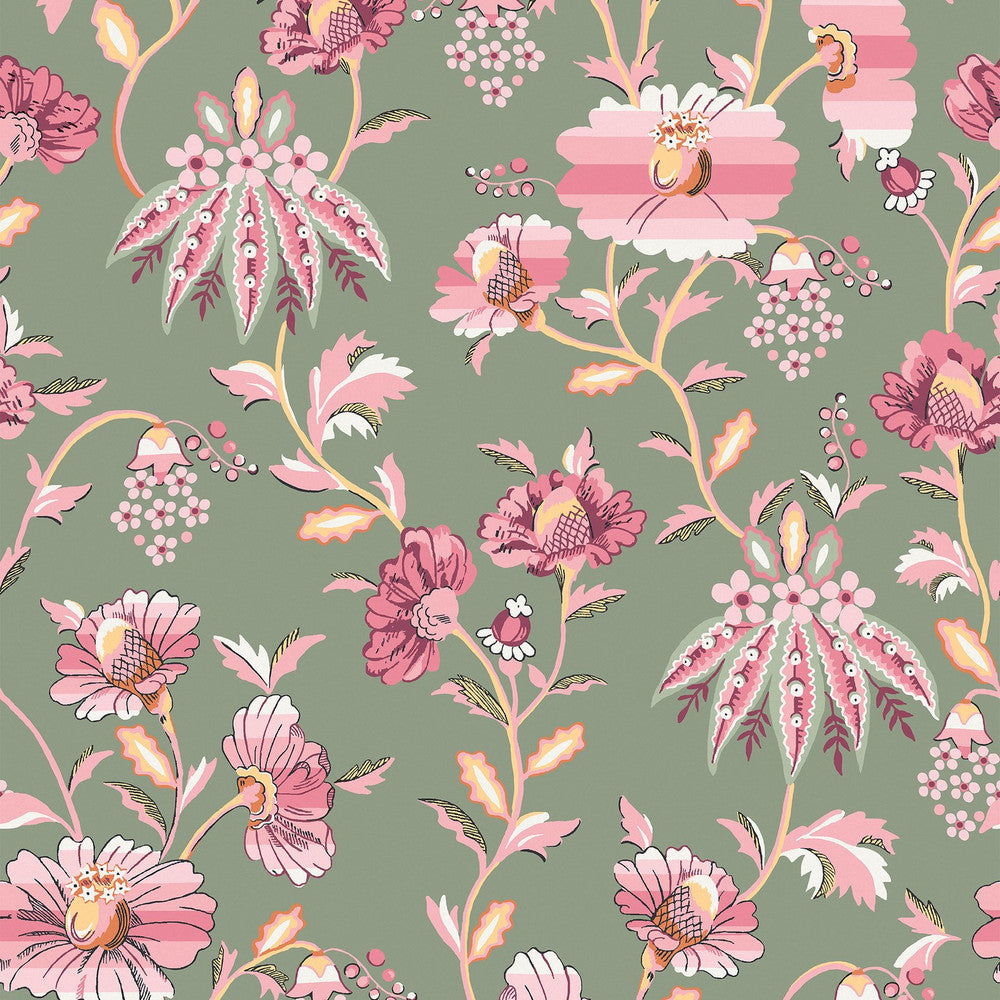 Friendship Garden Wallpaper - Sage - 125524 - Cath Kidston