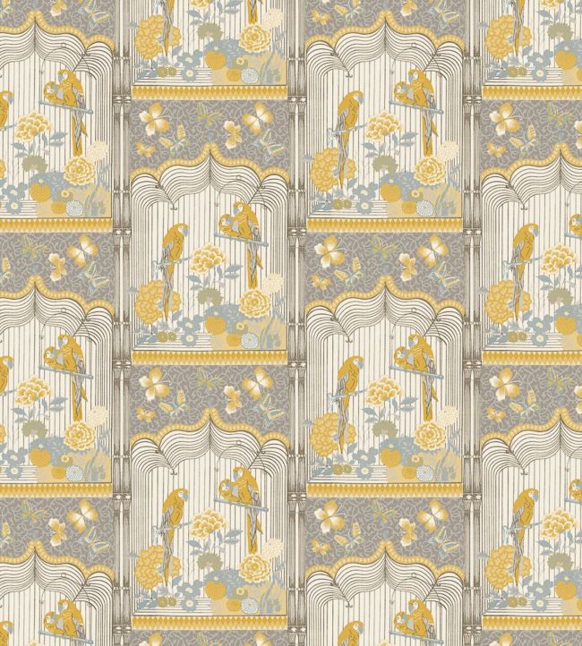 Aviary Fabric - Yellow - Gaston y Daniela