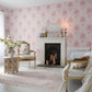 Garden Floral Wallpaper - Pink Tonal - Shabby Chic