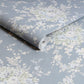 Garden Floral Wallpaper - Slate Grey - Shabby Chic